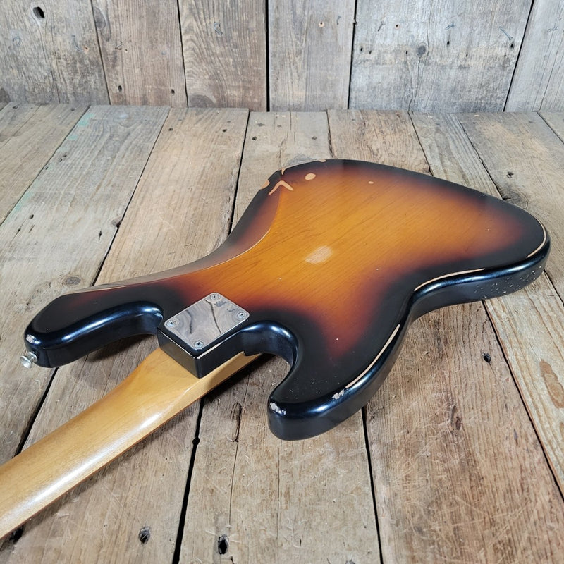 Fender Jazz Bass Road Worn 60s Sunburst MIM 2017 w/Gig Bag - Mahar's Vintage Guitars