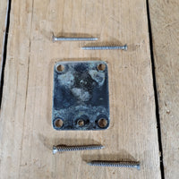 Fender Neck Plate 1984 1980s Dan Smith Stratocaster Telecaster With Screws - Mahar's Vintage Guitars