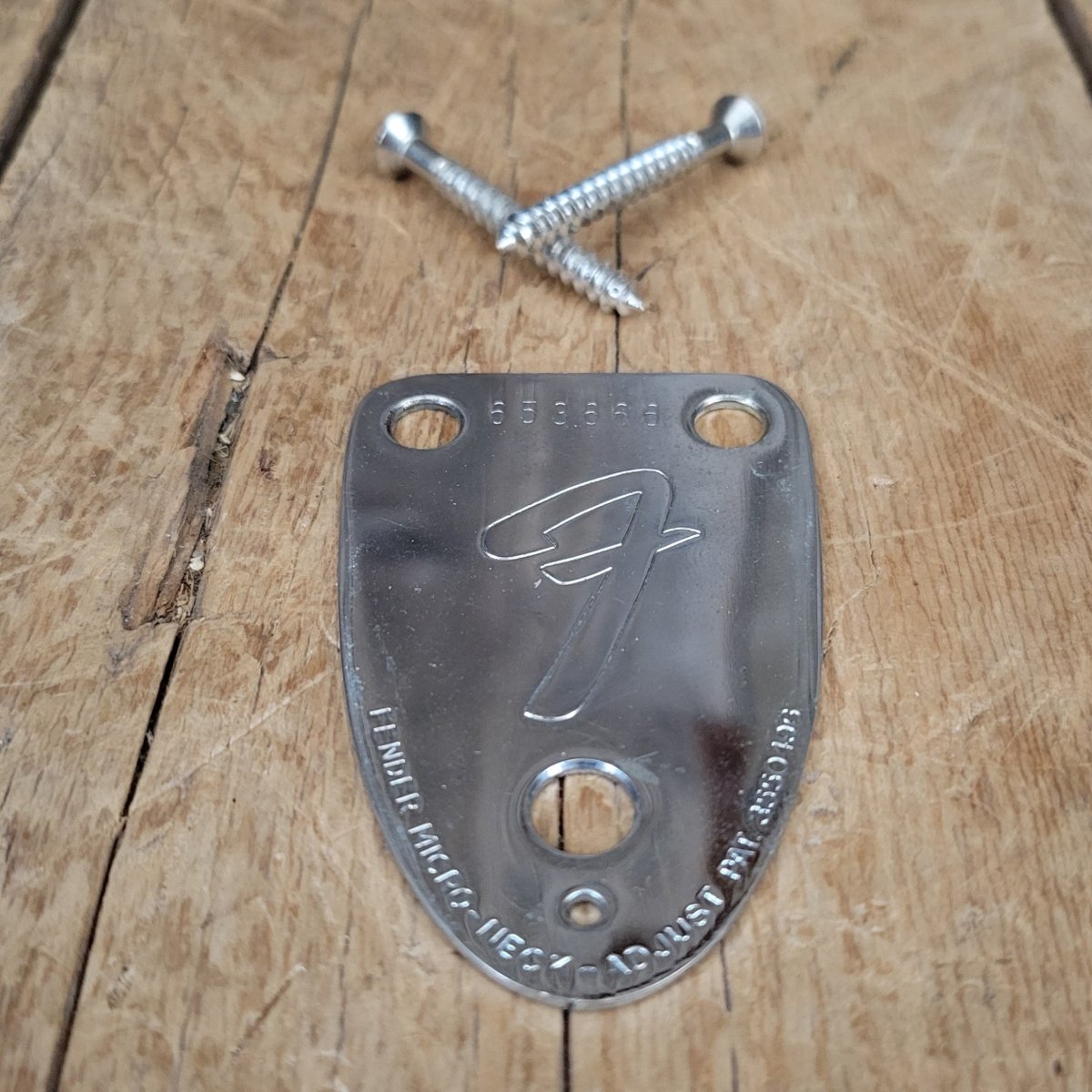 Fender Neck plate 3 bolt with (2) screws 1975 Stratocaster Telecaster Jazzmaster - Mahar's Vintage Guitars