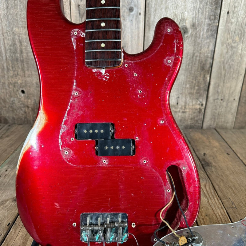 Fender Precision Bass 1966 Candy Apple Red - Mahar's Vintage Guitars