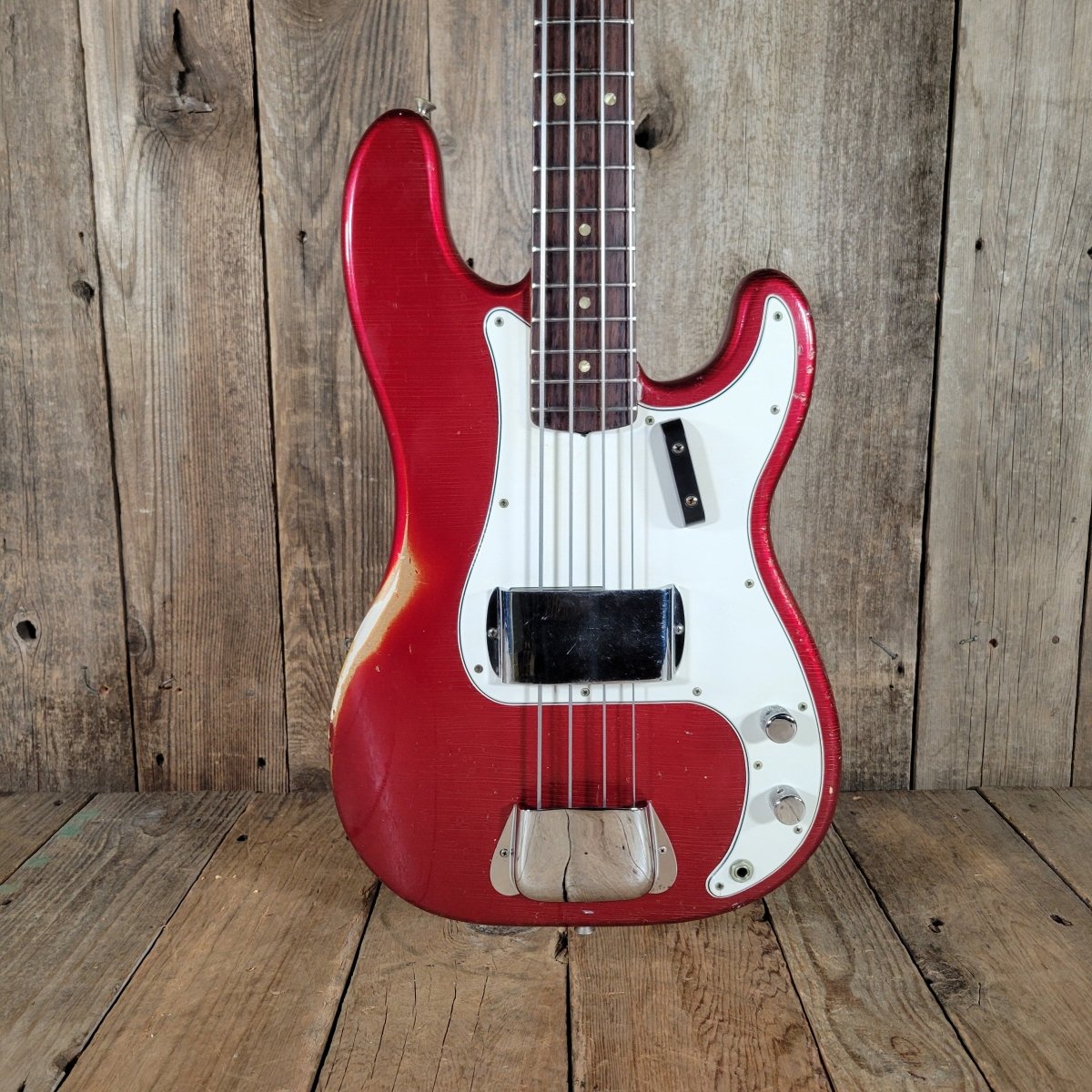 Fender Precision Bass 1966 Candy Apple Red - Mahar's Vintage Guitars