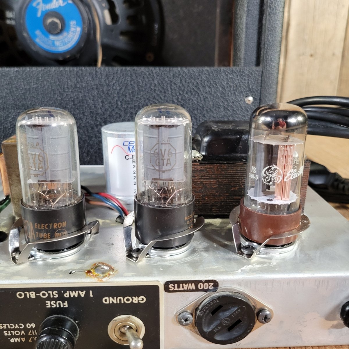 Fender Princeton Reverb 1967 Vintage Blackpanel Amp Responsibly Serviced - Mahar's Vintage Guitars