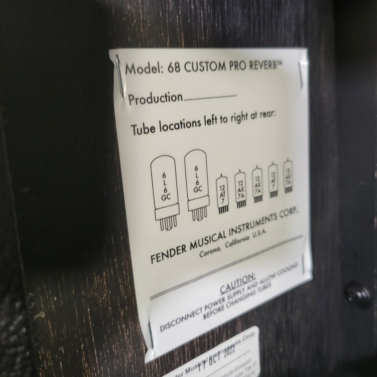 Fender Pro Reverb 68 Re - issue 2022 1x12 combo - Mahar's Vintage Guitars