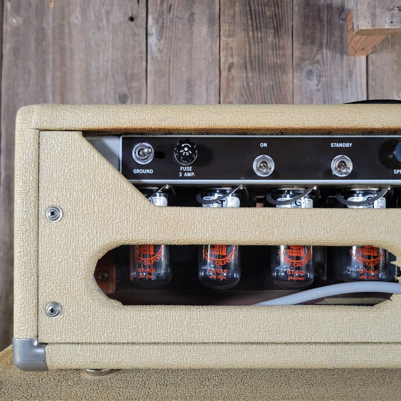 Fender Showman Head & 1x12 Tone Ring Cab Blonde 1960 Near Mint 6G14 - Mahar's Vintage Guitars