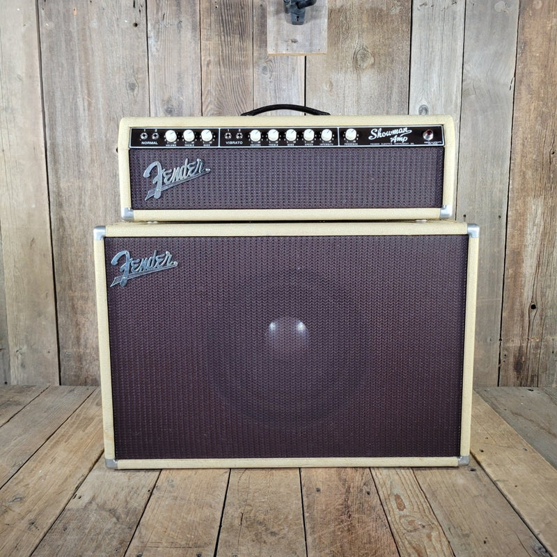 Fender Showman Head & 1x12 Tone Ring Cab Blonde 1960 Near Mint 6G14 - Mahar's Vintage Guitars