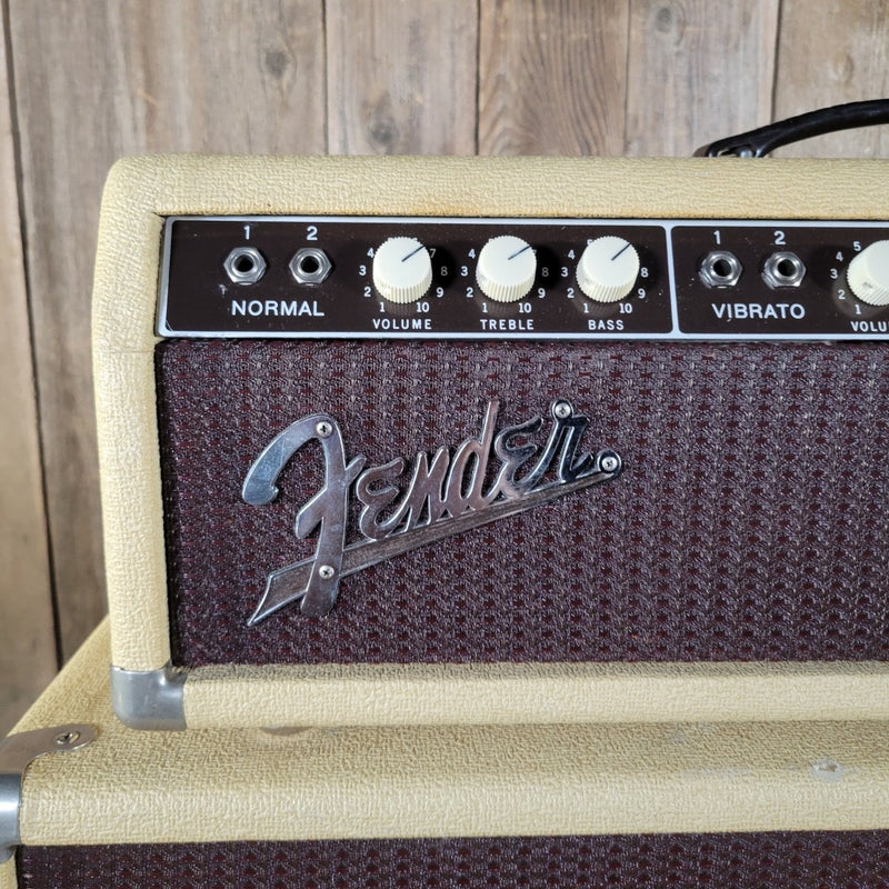 Fender Showman Head & 1x12 Tone Ring Cab Blonde 1960 Near Mint 6G14 - Mahar's Vintage Guitars