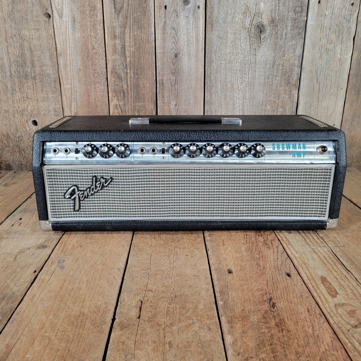 Fender Showman Silverface Drip Edge Guitar Amplifier 1968 – Vintage Tube Head - Mahar's Vintage Guitars