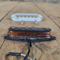 Fender Stratocaster 1963 Bridge Pickup Black Bottom Original Screws Non Orig Cover - Mahar's Vintage Guitars