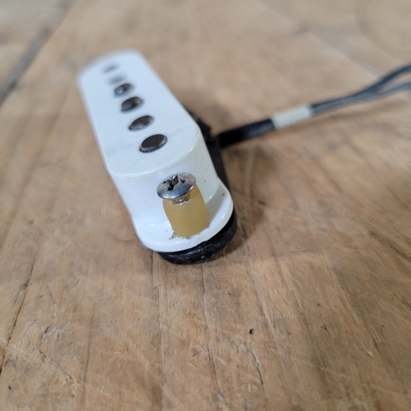 Fender Stratocaster 1963 Neck Pickup Black Bottom Original Screws Non Orig Cover - Mahar's Vintage Guitars