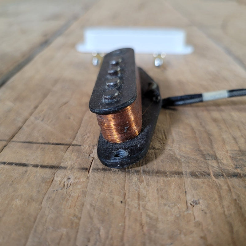 Fender Stratocaster 1963 Neck Pickup Black Bottom Original Screws Non Orig Cover - Mahar's Vintage Guitars