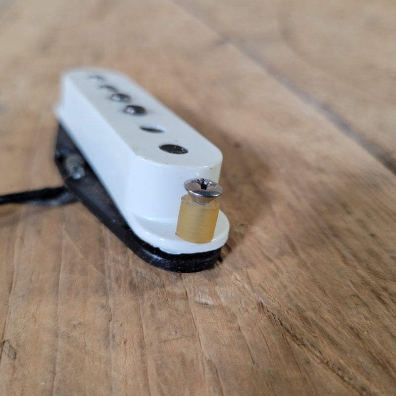 Fender Stratocaster 1963 Neck Pickup Black Bottom Original Screws Non Orig Cover - Mahar's Vintage Guitars