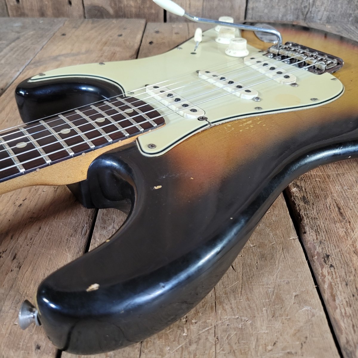 Fender Stratocaster 1964 L - Plate Green Guard Transition Logo - Mahar's Vintage Guitars