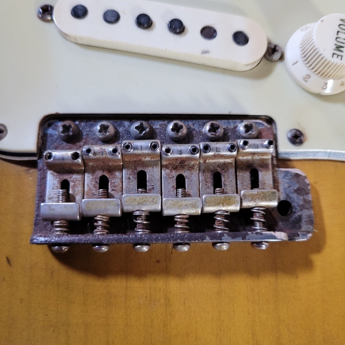 Fender Stratocaster 1964 L - Plate Green Guard Transition Logo - Mahar's Vintage Guitars