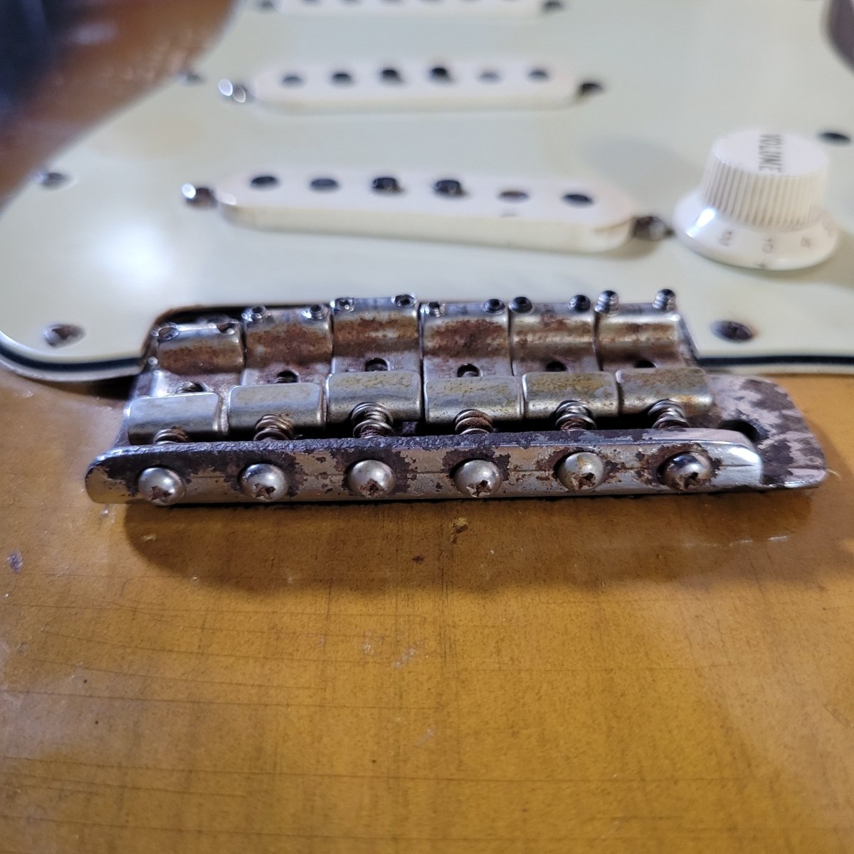 Fender Stratocaster 1964 L - Plate Green Guard Transition Logo - Mahar's Vintage Guitars