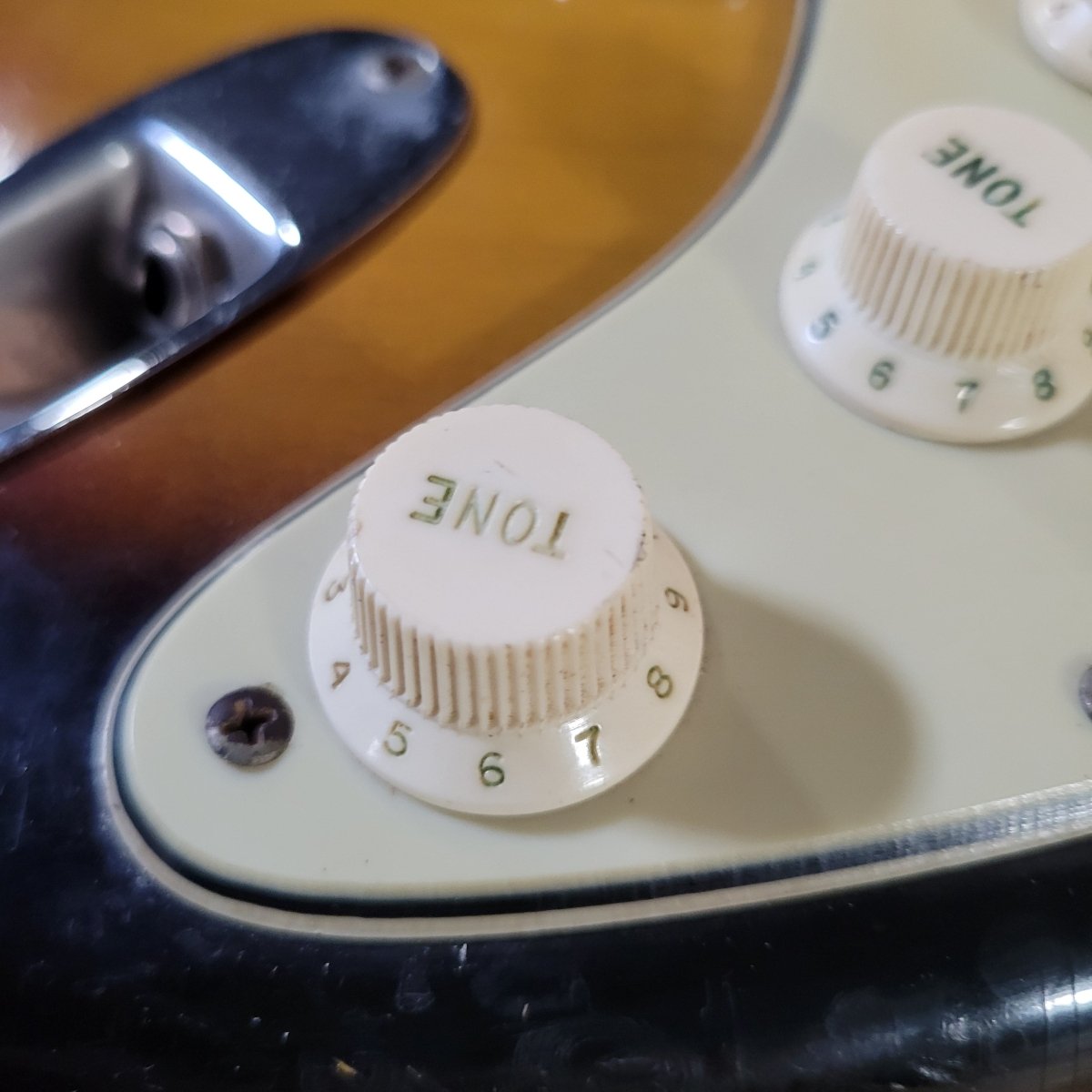 Fender Stratocaster 1964 L - Plate Green Guard Transition Logo - Mahar's Vintage Guitars