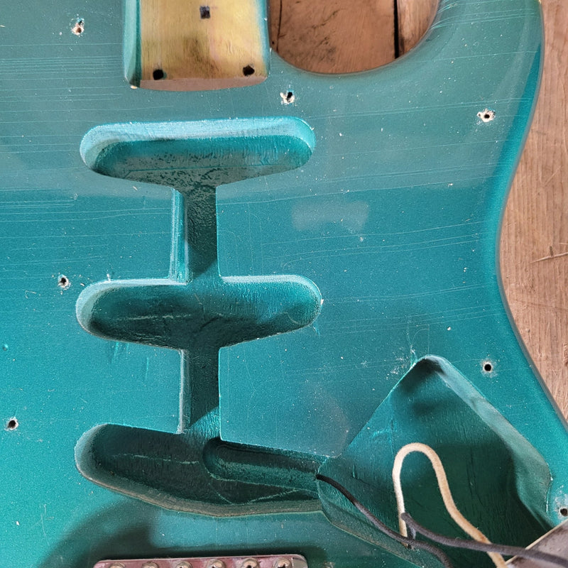 Fender Stratocaster 1965 Joe Riggio body refin Sherwood Green Vintage Electric Guitar - Mahar's Vintage Guitars