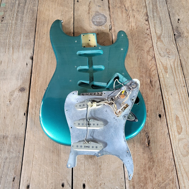 Fender Stratocaster 1965 Joe Riggio body refin Sherwood Green Vintage Electric Guitar - Mahar's Vintage Guitars