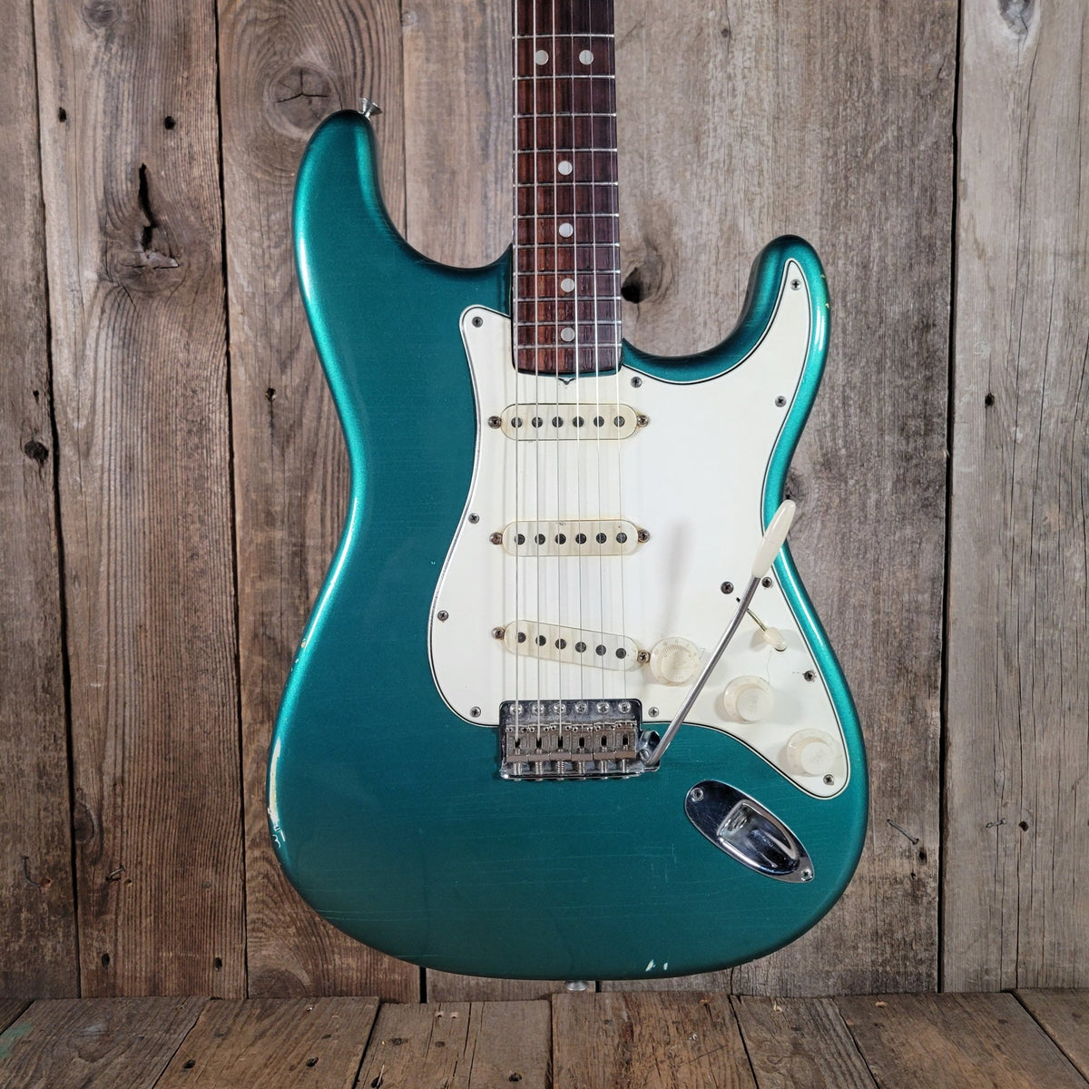 Fender Stratocaster 1965 Joe Riggio body refin Sherwood Green Vintage Electric Guitar - Mahar's Vintage Guitars
