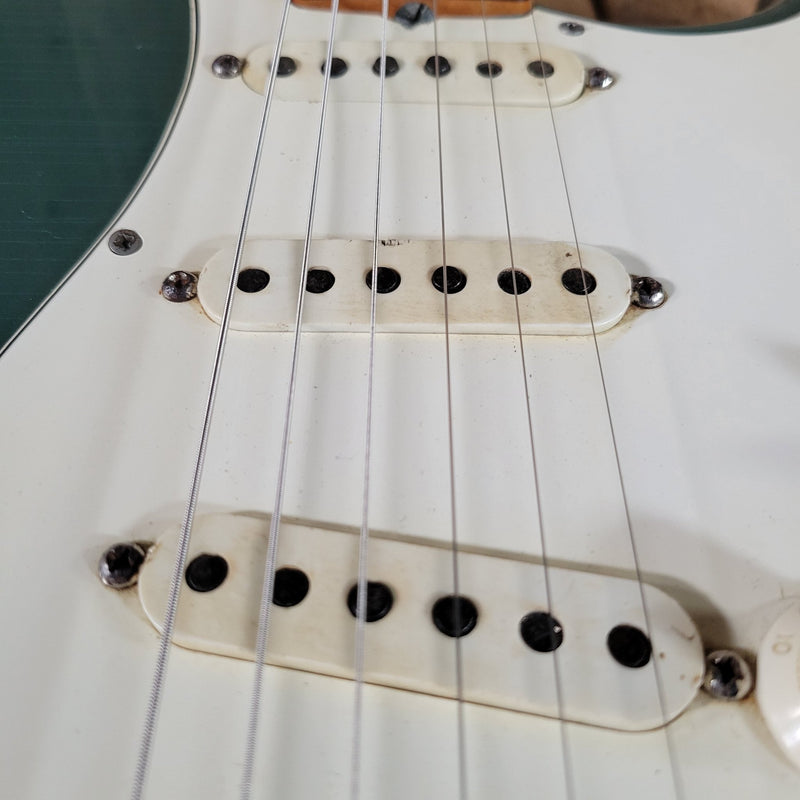 Fender Stratocaster 1965 Joe Riggio body refin Sherwood Green Vintage Electric Guitar - Mahar's Vintage Guitars