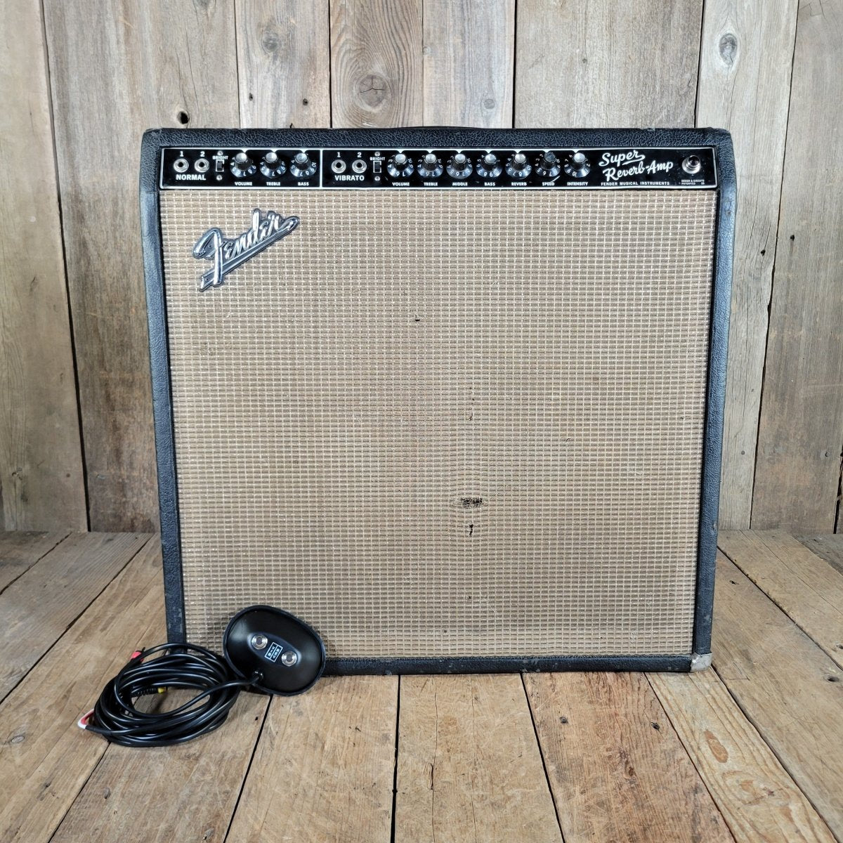 Fender Super Reverb 1965 Blackpanel 4x10 Combo - Mahar's Vintage Guitars