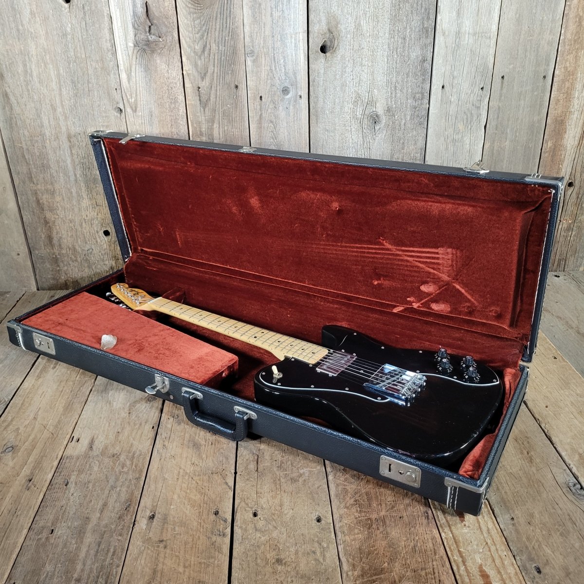 Fender Telecaster Custom Black 1974 with Original Case - Mahar's Vintage Guitars
