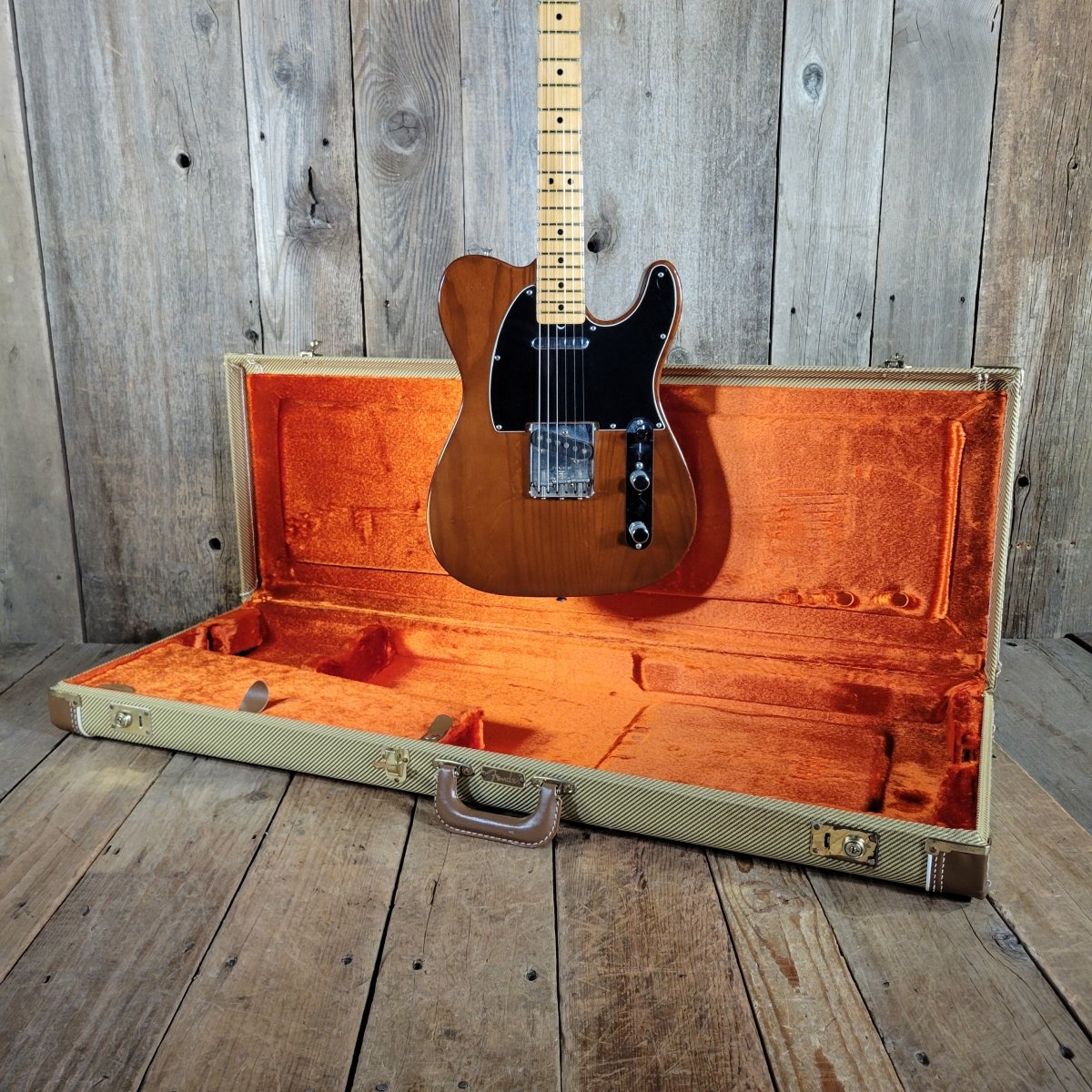Fender Telecaster Mocha Brown 1976 w/ Repro Tweed Case - Mahar's Vintage Guitars