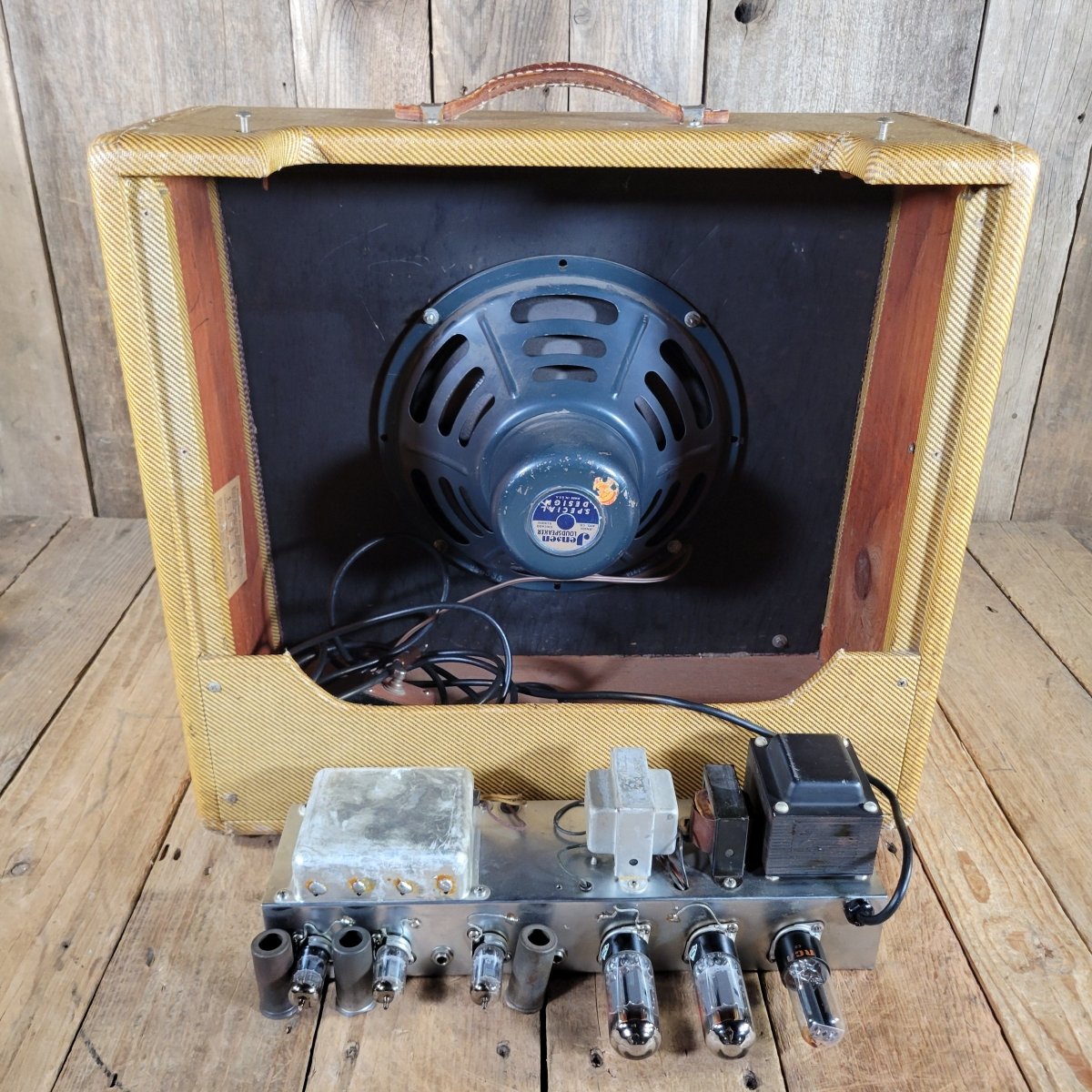 Fender Tremolux 5E9 1959 - Changed Output Transformer and 1955 Speaker - Mahar's Vintage Guitars