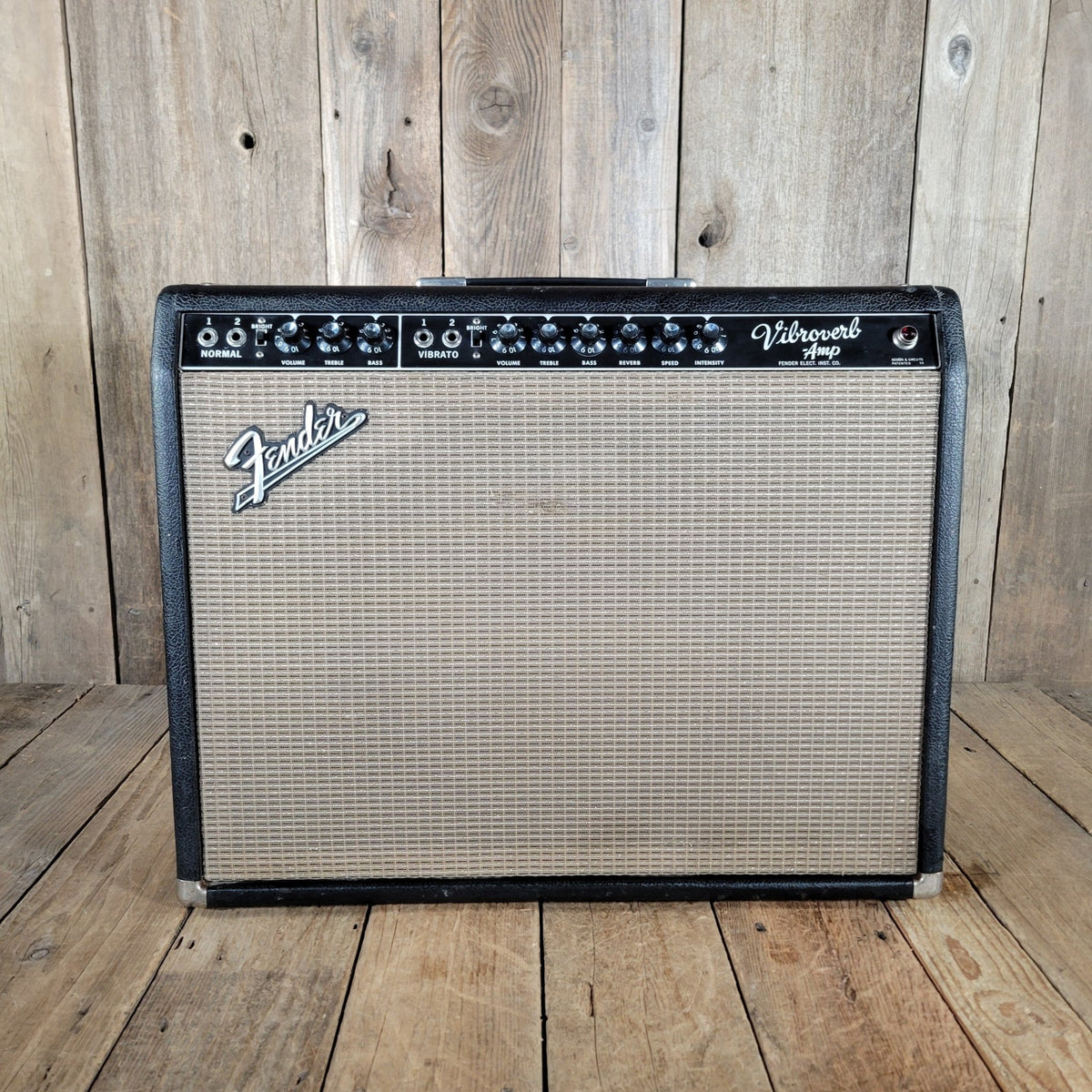 Fender Vibroverb AB763 – Vintage Black Panel 1x15 Tube Amp Pre CBS 1964 - Mahar's Vintage Guitars