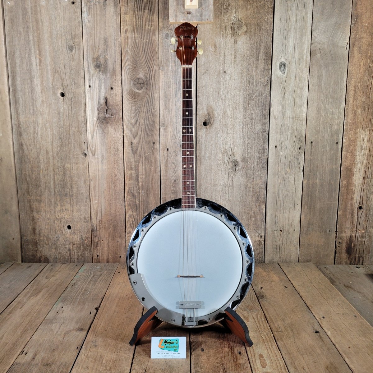 Framus Tenor 4 String Banjo w/ Chipboard Case - Mahar's Vintage Guitars