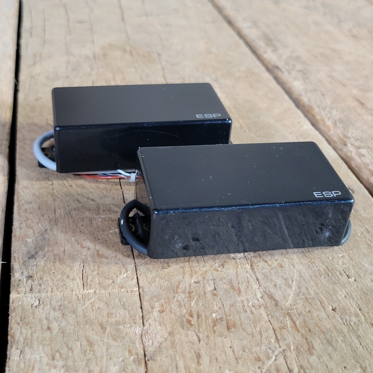 G&B ESP EMG-Style Active Humbucker Pickup Pair Black NOS - Mahar's Vintage Guitars