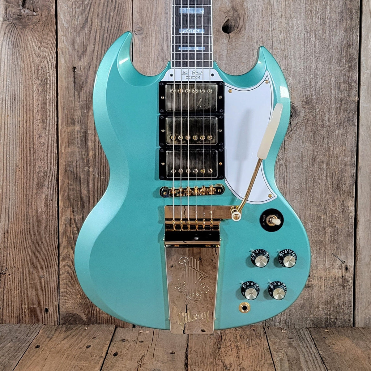 Gibson 1963 SG Custom Inverness Green 2023 – Wilcutt Exclusive Reissue with Maestro Vibrola - Mahar's Vintage Guitars