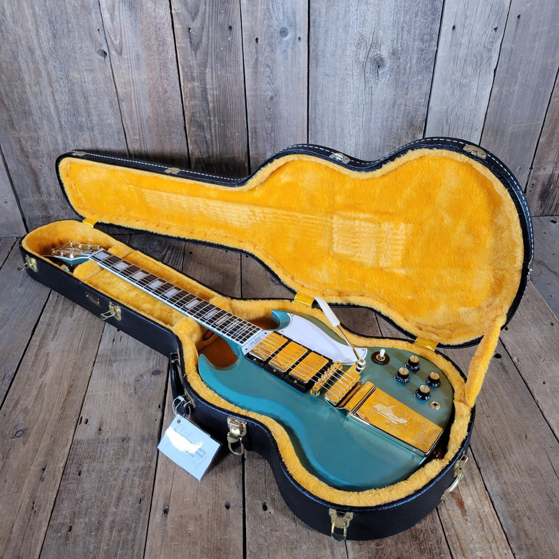 Gibson 1963 SG Custom Inverness Green 2023 – Wilcutt Exclusive Reissue with Maestro Vibrola - Mahar's Vintage Guitars