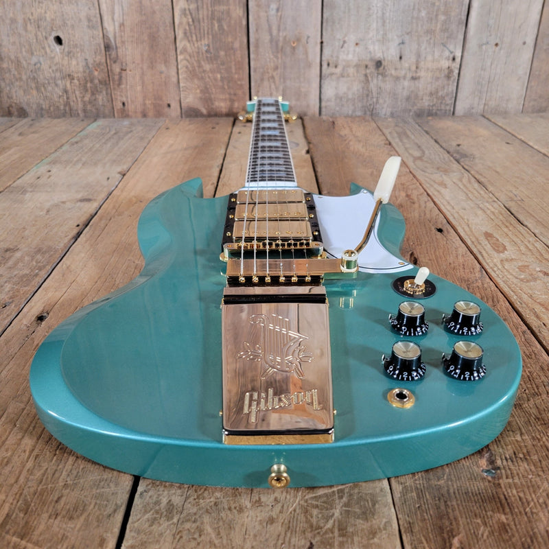 Gibson 1963 SG Custom Inverness Green 2023 – Wilcutt Exclusive Reissue with Maestro Vibrola - Mahar's Vintage Guitars