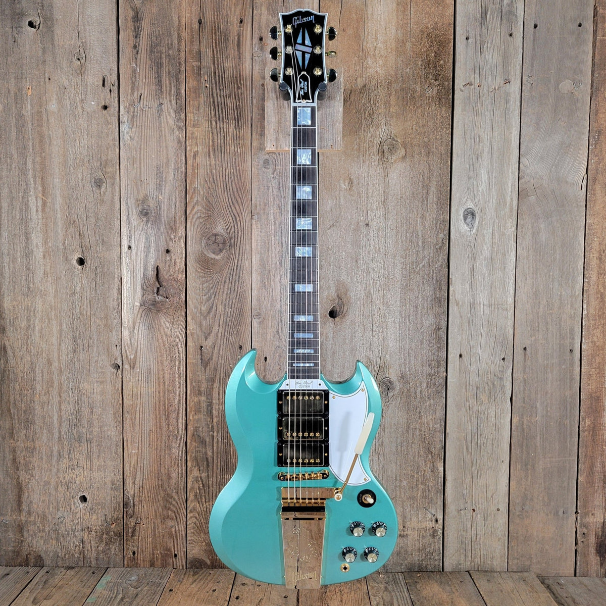 Gibson 1963 SG Custom Inverness Green 2023 – Wilcutt Exclusive Reissue with Maestro Vibrola - Mahar's Vintage Guitars