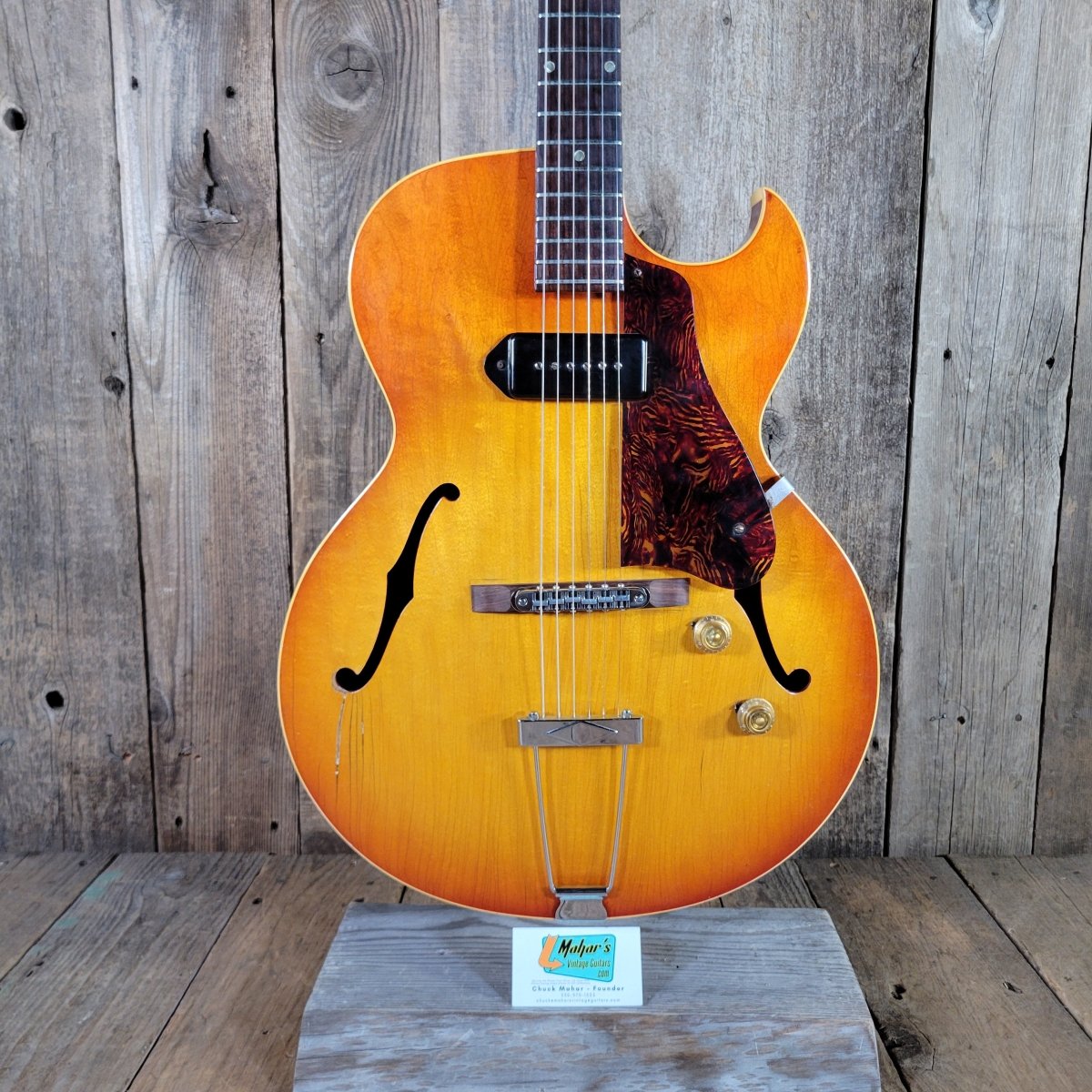 Gibson 1965 ES-125TC Cherry Sunburst P-90 Good - Mahar's Vintage Guitars