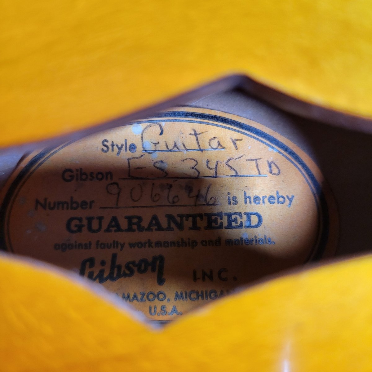 Gibson 1970 ES-345 Ice Tea Sunburst w/ Original Case Very Good - Mahar's Vintage Guitars