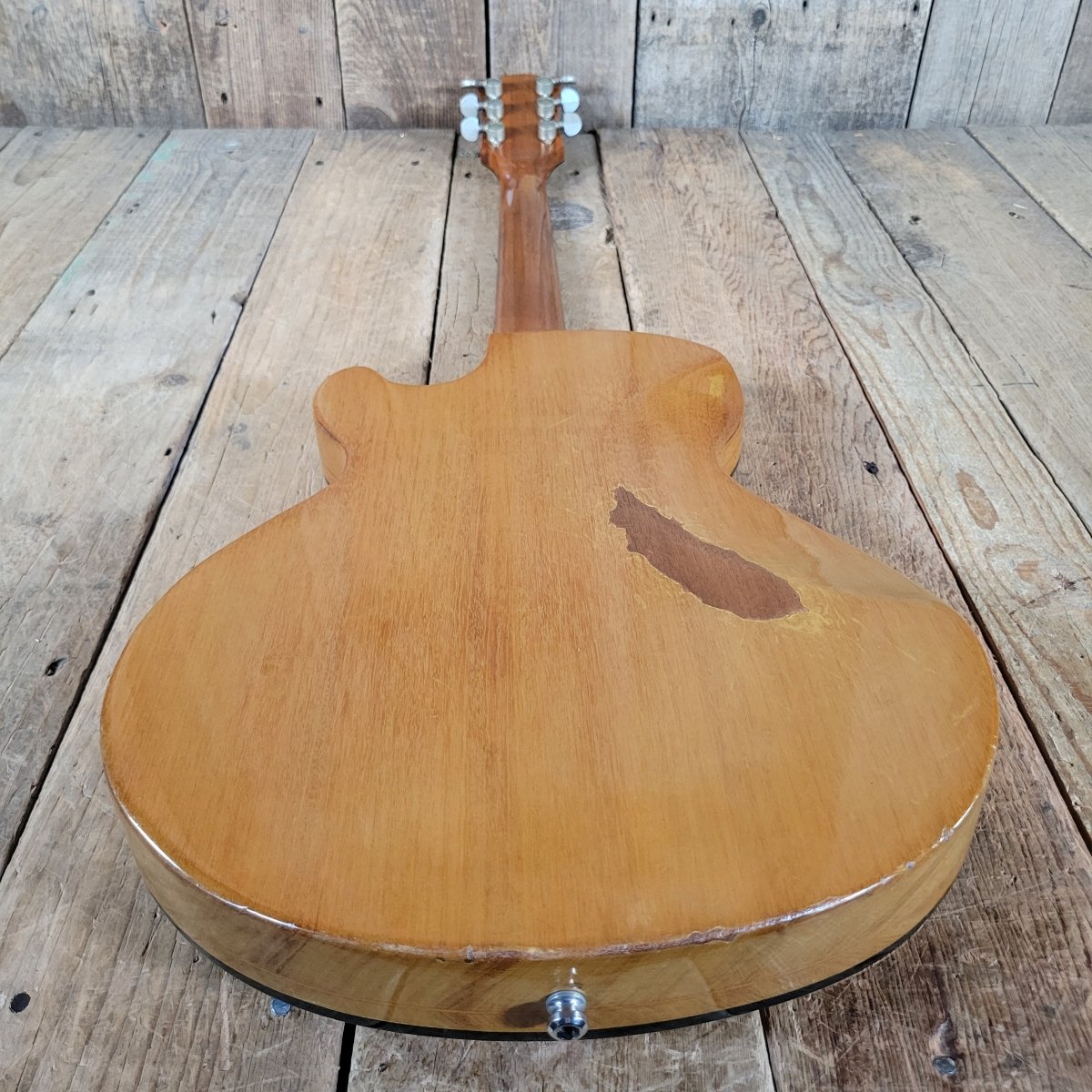 Gibson 1973 Les Paul Recording Natural Headstock Repair - Mahar's Vintage Guitars