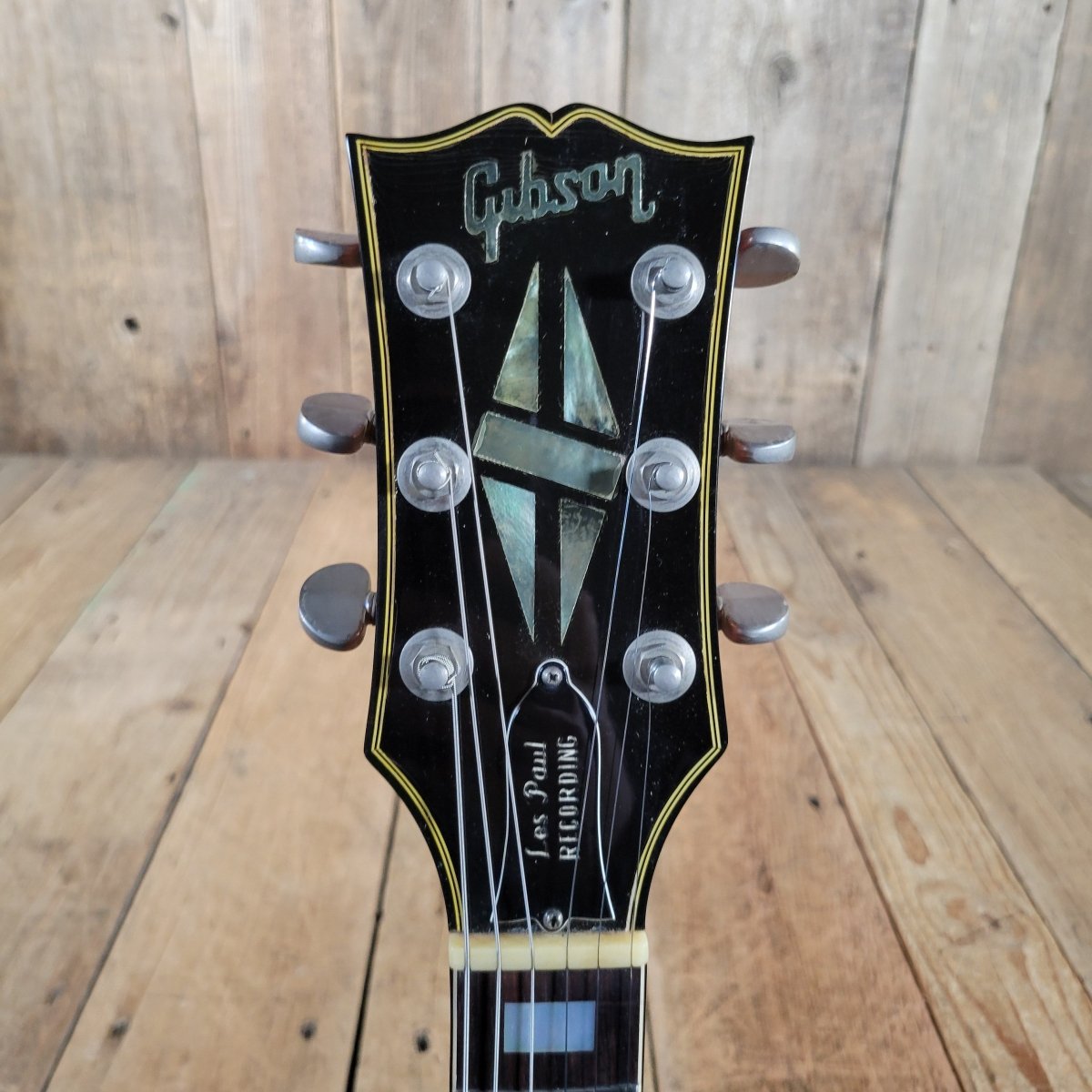 Gibson 1973 Les Paul Recording Natural Headstock Repair - Mahar's Vintage Guitars