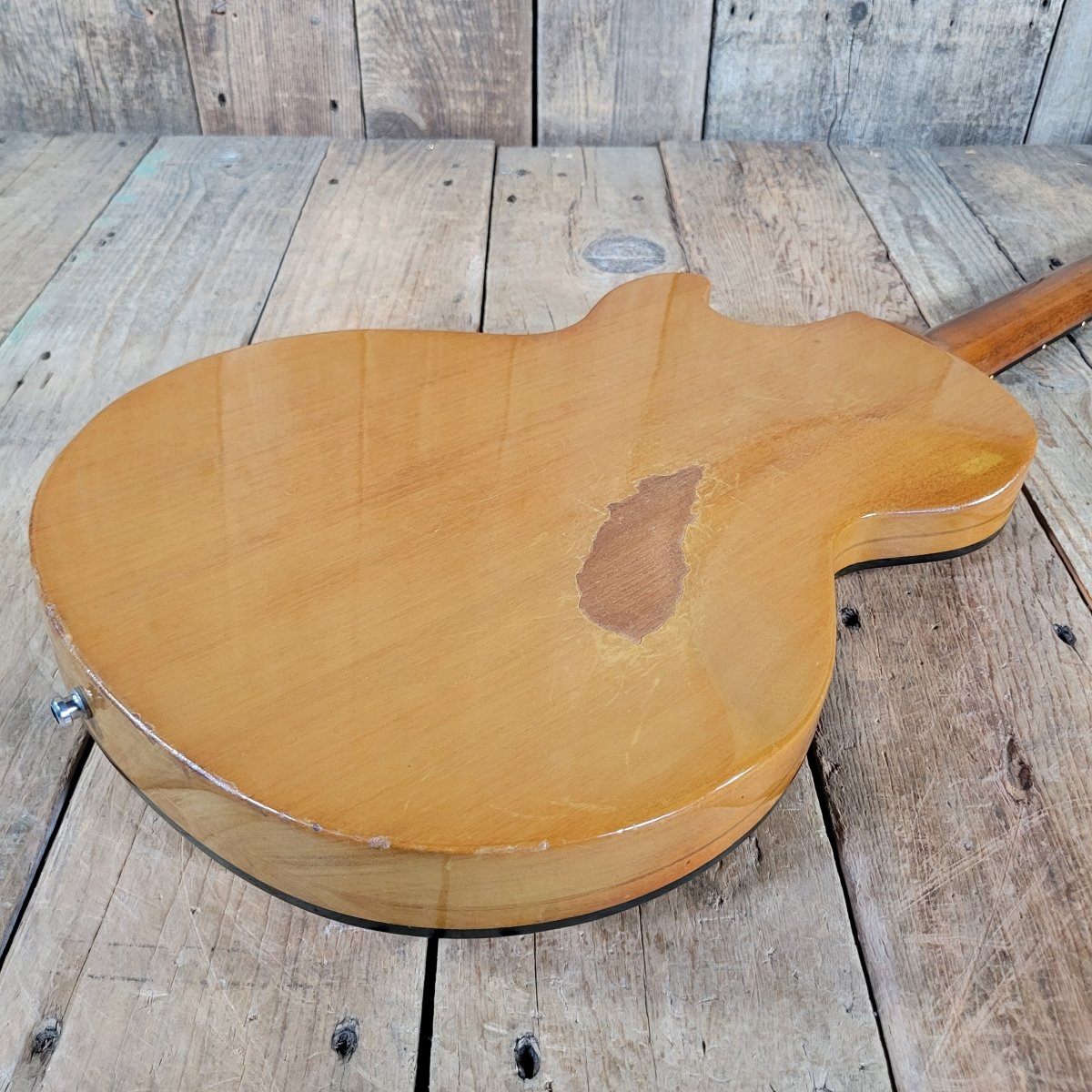 Gibson 1973 Les Paul Recording Natural Headstock Repair - Mahar's Vintage Guitars
