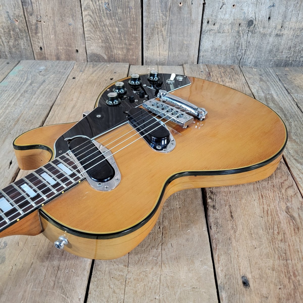 Gibson 1973 Les Paul Recording Natural Headstock Repair - Mahar's Vintage Guitars
