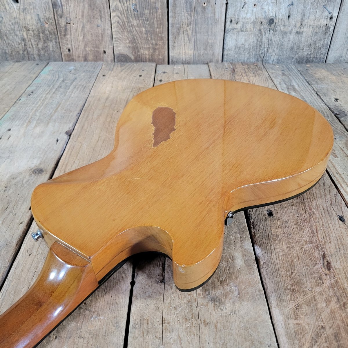 Gibson 1973 Les Paul Recording Natural Headstock Repair - Mahar's Vintage Guitars