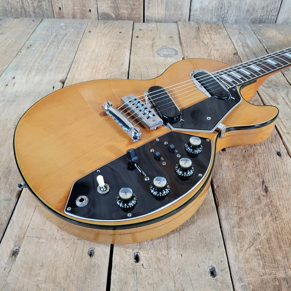 Gibson 1973 Les Paul Recording Natural Headstock Repair - Mahar's Vintage Guitars