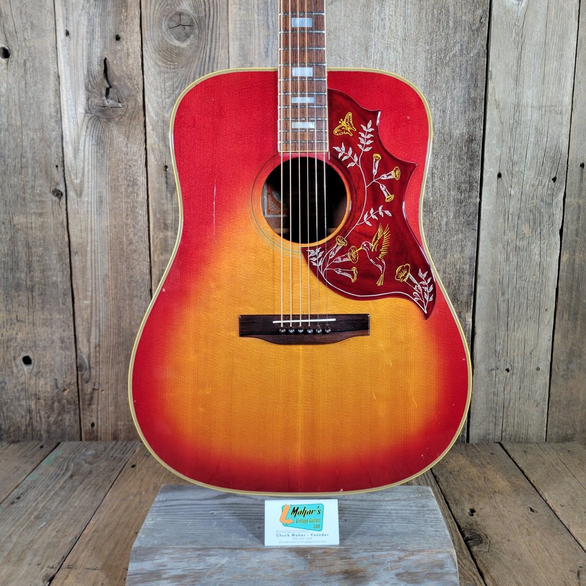 Gibson 1975 Hummingbird Custom Cherry Sunburst Very Good - Mahar's Vintage Guitars