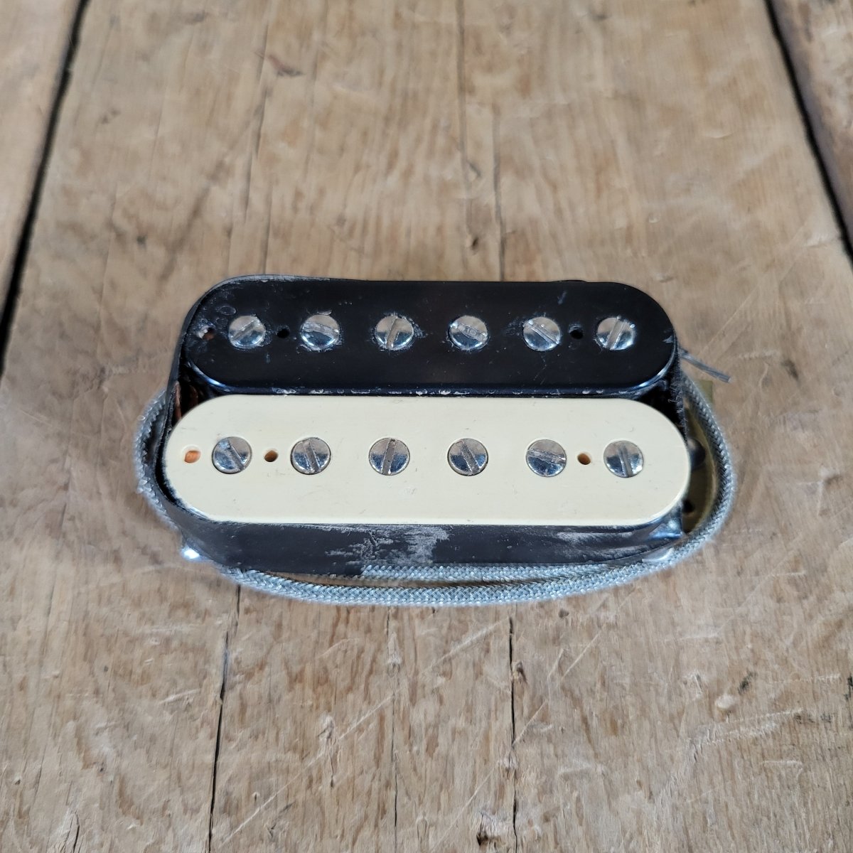 Gibson 1980s Patent Number Humbucker Bridge Zebra NOS Split Coil - Mahar's Vintage Guitars