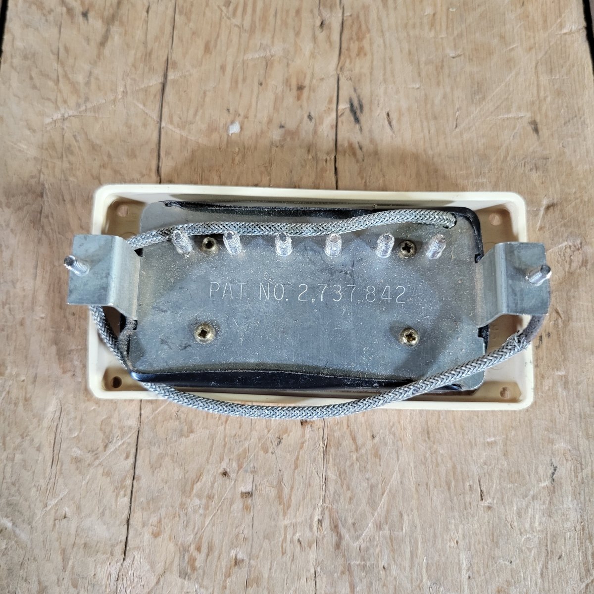 Gibson 1980s Shaw PAF Humbucker Bridge Double Cream NOS - Mahar's Vintage Guitars