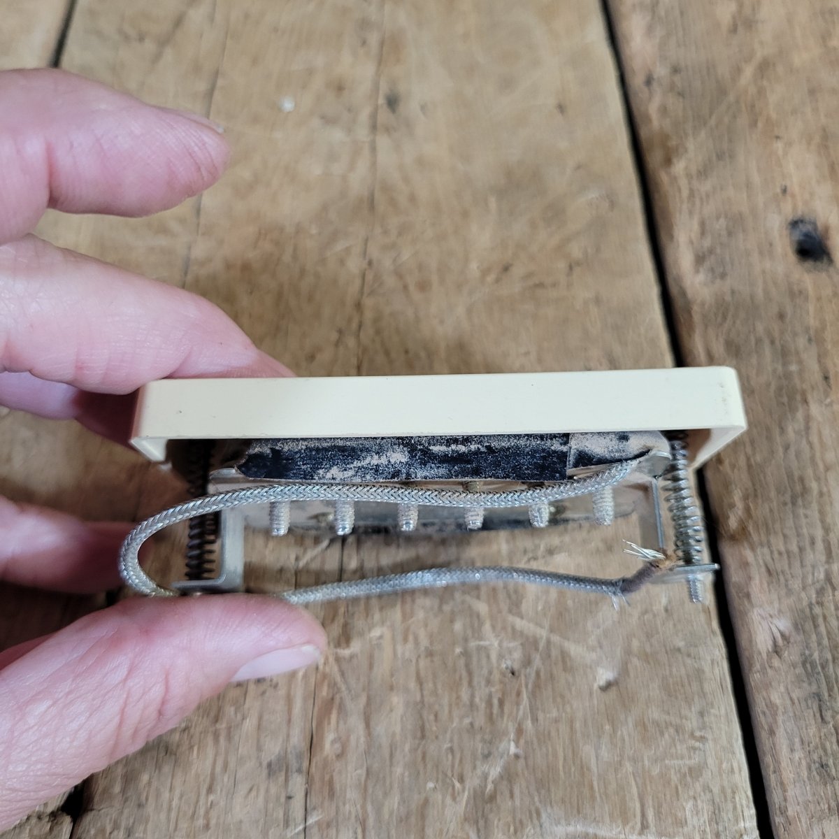 Gibson 1980s Shaw PAF Humbucker Bridge Double Cream NOS - Mahar's Vintage Guitars