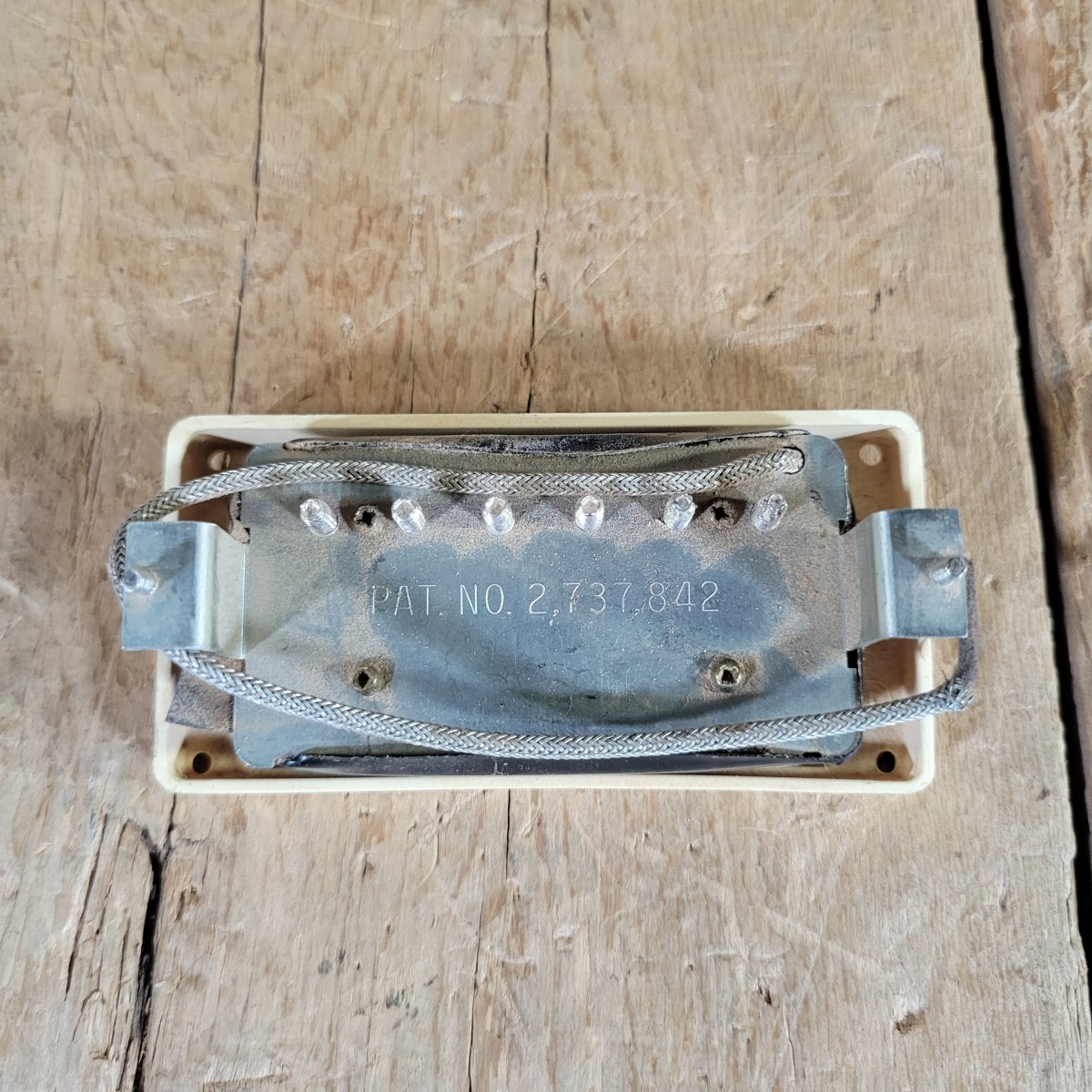 Gibson 1980s Shaw PAF Humbucker Bridge Double Cream NOS - Mahar's Vintage Guitars