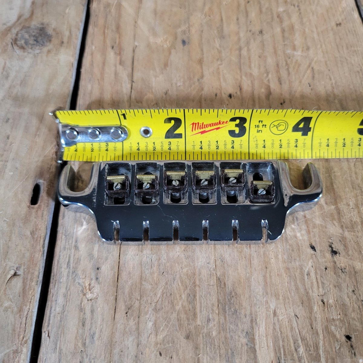 Gibson 1980s Top - Adjust Bridge Tailpiece 6 - String Chrome NOS - Mahar's Vintage Guitars