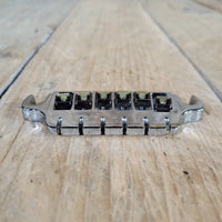 Gibson 1980s Top - Adjust Bridge Tailpiece 6 - String Chrome NOS - Mahar's Vintage Guitars