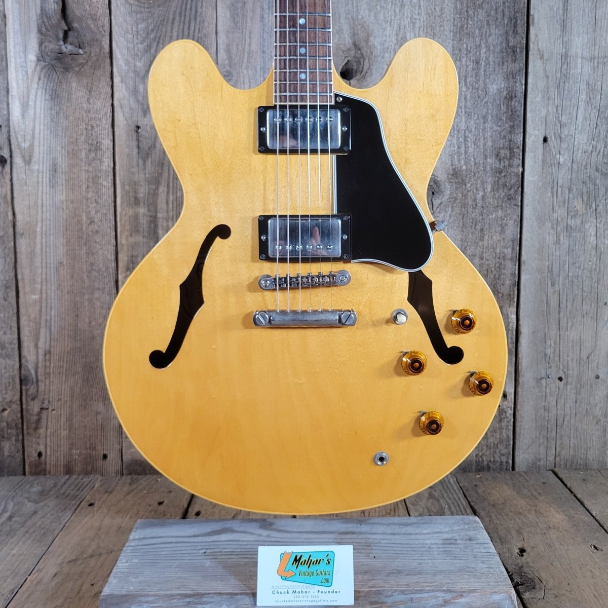 Gibson 1982 ES-335 Dot Reissue Blonde Mint - Mahar's Vintage Guitars